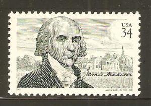 #3545 James Madison Single Mint NH