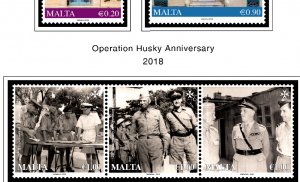 COLOR PRINTED MALTA 2011-2020 STAMP ALBUM PAGES (87 illustrated pages)