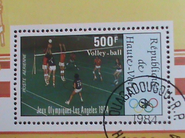 UPPER VOLTA STAMP:1984- SUMMER OLYMPIC LOS ANGELES- CTO S/S SHEET