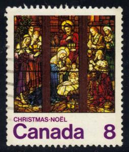 Canada #697 Nativity Stained Glass, used (0.25)