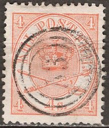 Denmark 1864: Sc. # 13: O/Used Single Stamp