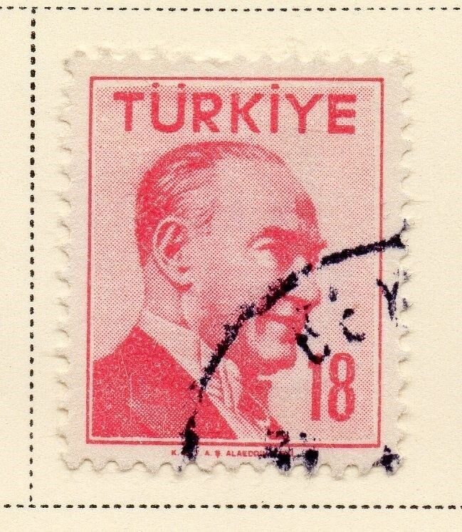 Turkey 1957 Early Issue Fine Used 18k. 093073