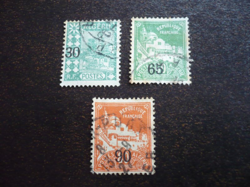 Stamps - Algeria - Scott# 70-72 - Used Part Set of 3 Stamps