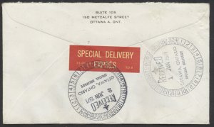 1971 Special Delivery Cover #541 Radio Canada Stamps Ottawa