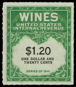 US #RE146 Wine Stamp; Unused NGAI