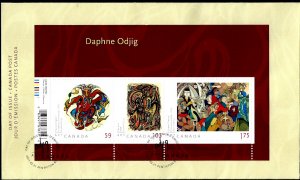 Canada scott 2437 SS ART CANADA DAPHNE ODJIG FDC 2011