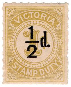 (I.B) Australia - Victoria Revenue : Stamp Duty ½d on 1d (roulette)