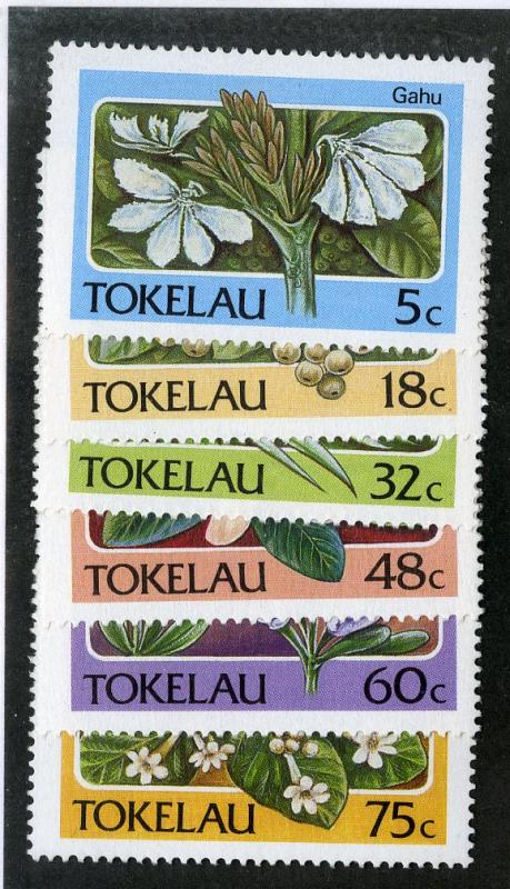 Tokelau 138-143 MNH SCV $5.50 BIN $2.75 FLOWERS