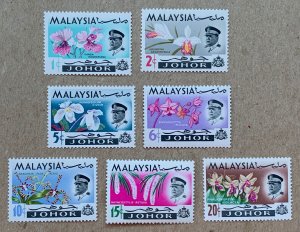 Johore 1965 Orchid set, MNH. Scott 169-175, CV $4.55. SG 166-172