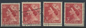 Australia SG 262a  SC# 258  noted for position shifts & margins 1956 Used see...