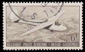 BELGIUM AIRMAIL STAMP 1951. SCOTT # C13. USED. # 1