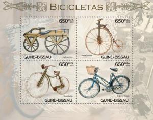 Bicycles Fahrräder Transport Guinea-Bissau MNH stamp sheet