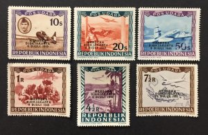 Indonesia 1949 #C37//46, Planes, Unused/0 Gum.