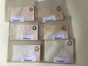 Queen Victoria  collection of 6 mint unused stationery envelopes  A11362