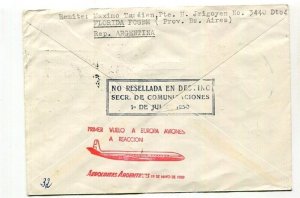 D116848 FFC Lufthansa Airmail Cover Buenos Aires Argentina 1959