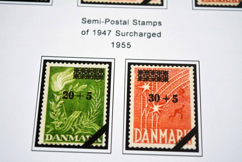 COLOR PRINTED DENMARK 1851-2010 STAMP ALBUM PAGES (186 illustrated pages)