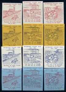 1961 RIVERBANK'S GOLDEN YEAR MINT LOT OF 12 STAMPS (L269) RIVERBANK CALIFORNIA