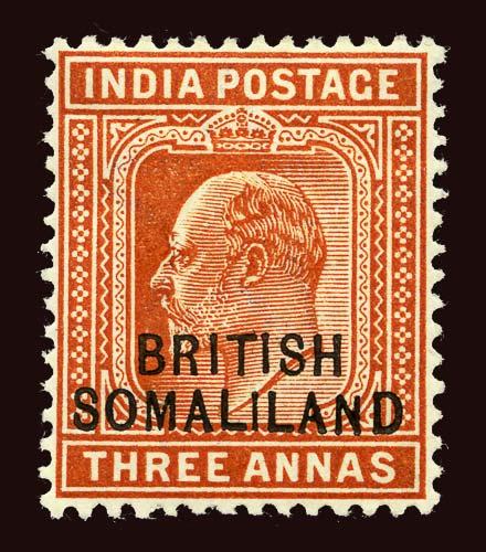 SOMALILAND PROTECTORATE Scott #24 (SG 28) 1903 KGVII ovpt. Type B unused OG HR