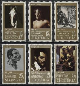 ALBANIA  150th YEARS ANNIVERSARY OF THEODOR GERICAULT'S DEATH 1974  U SET