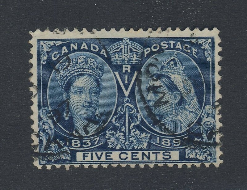 Canada Queen Victoria Jubilee Used Stamp; #54-5c F/VF Guide Value = $40.00