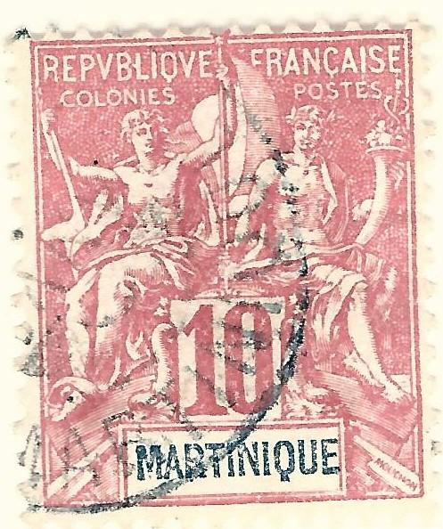 Martinique (Sc #39) F-VF Used..Prices are Rising!