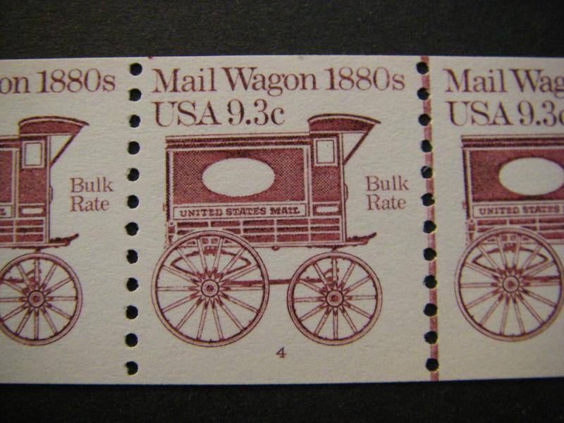 Scott 1903, 9.3 cent Mail Wagon, PNC5 #4, MNH Transportation Beauty