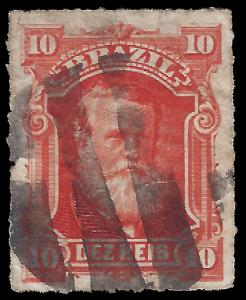 Brazil 1876 Sc 68 UF rouletted (copy 1)