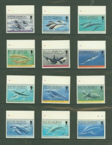 South Georgia #178-189  Single (Complete Set) (Fauna)