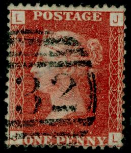 SG43, 1d rose-red plate 119, FINE USED. JL