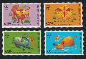 Hong Kong Chinese New Year of the Ox 4v 1997 MNH SC#780-83 SG#874-877