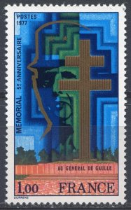 1977 France 2036 General de Gaulle