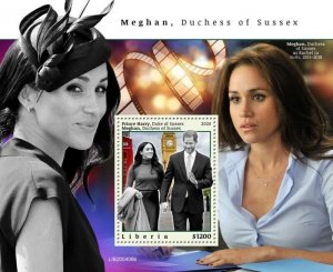 Liberia - 2020 Meghan, Duchess of Sussex - Stamp Souvenir Sheet - LIB200406b