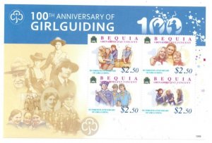 Bequia 2010 - Girl Scouts  - Sheet of 4 Stamps - MNH