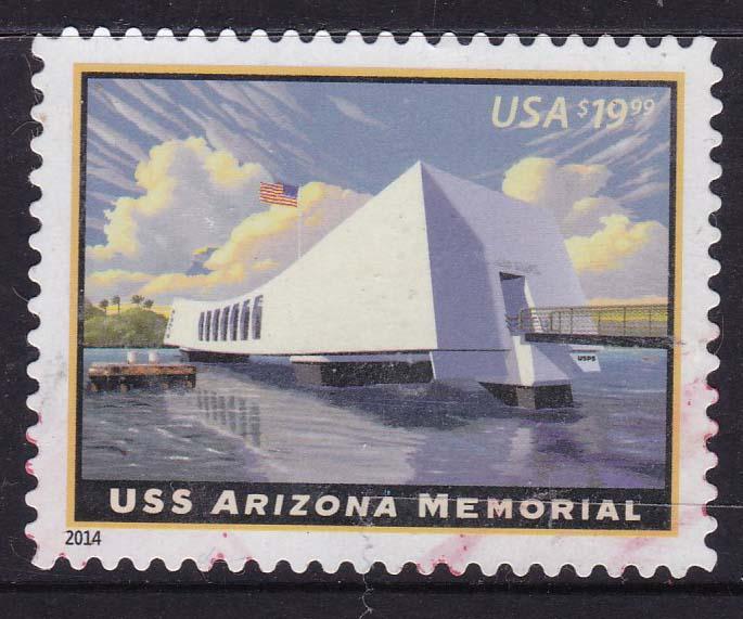 USA -2014 - #4873  - USS Arizona Memorial- $19.95 - used 