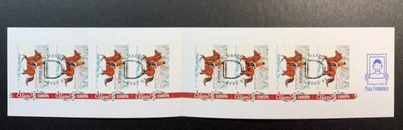 Aland used/canceled #281a booklet pane 2008 SCV $14.00 