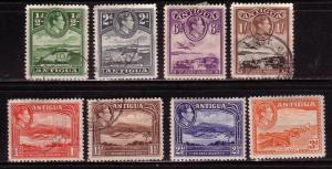 Antigua #84-91 1938-41 Issues , (M&U),Cat.$11.15