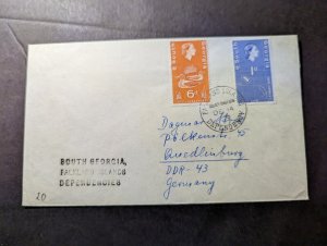 1970 Falkland Islands Airmail Cover South Georgia to Quedlinburg DDR Germany