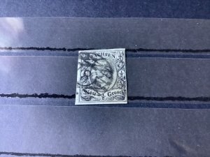 Saxony 1855 Grid Number 8  for Chemnitz  Cancel Stamp 57169