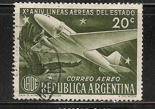 Argentine Scott C59 Used - State Airlines, 10th Anniv.