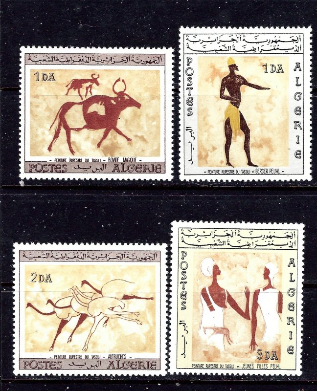 Algeria 344-47 MNH 1966 Wall Paintings    #1