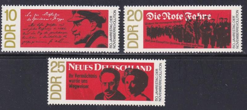 German Dem Rep # 1054-1056, Lenin, NH, 1/2 Cat. 