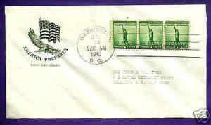 899  DEFENSE 1c 1940, HOUSE OF FARNAM FIRST DAY COVER,...