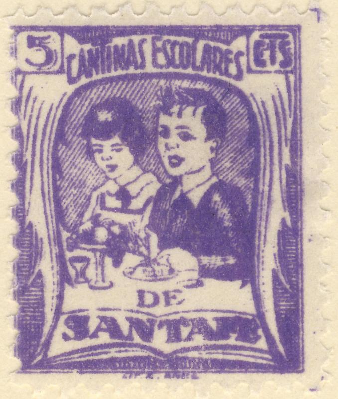 ESPAGNE / SPAIN / ESPAÑA - SANTAFE (Granada) 5c violeta  Sofima #10 *