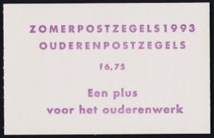 Netherlands B673b Booklet MNH Senior Citizens