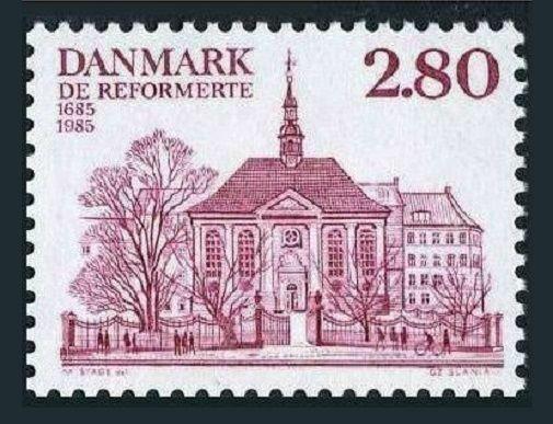 Denmark 769,MNH.Michel 828. German,French Reform Church-300th Ann.1985.