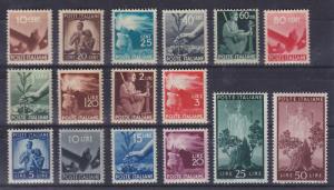 Italy Sc 463/476 MNH. 1945-46 Definitives, 16 different, F-VF