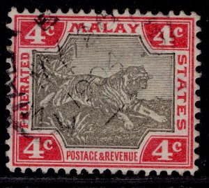 MALAYSIA - Federated Malay QV SG17a, 4c grey & carmine, FINE USED. Cat £12.