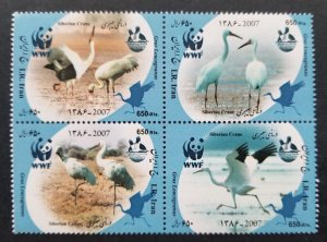 *FREE SHIP Iran WWF Siberian Crane 2007 Bird Fauna Wildlife (stamp) MNH