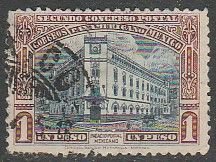 MEXICO 665, $1P PAN AMERICAL POSTAL CONGRESS, MAIN POST OFFICE, USED. VF. (615)