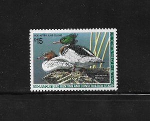 US Stamps: Waterfowl (Duck) Hunting Issues; #RW61; $15 1993 Issue, MNH